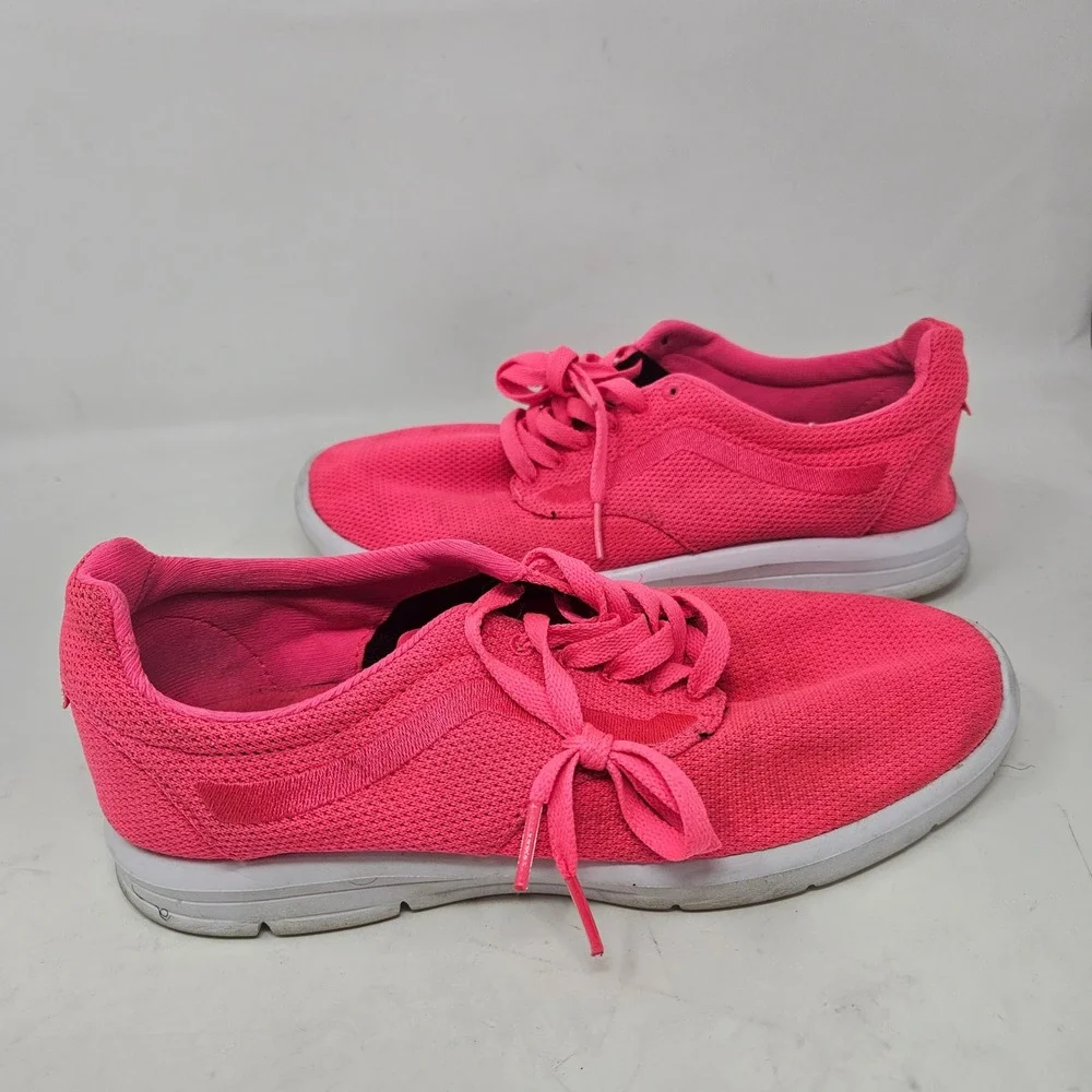Vans ISO 1.5 Neon Pink Mesh Sneakers Low Top UltraCush Lite Mens 7.5 Womens 9